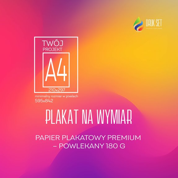 Twój wydruk na papierze plakatowym – 180 g