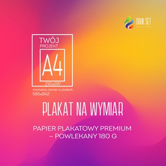 Twój wydruk na papierze plakatowym – 180 g